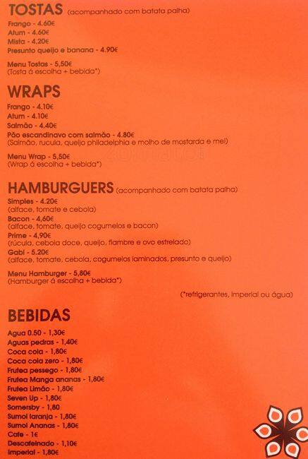 Sushi Prime menu