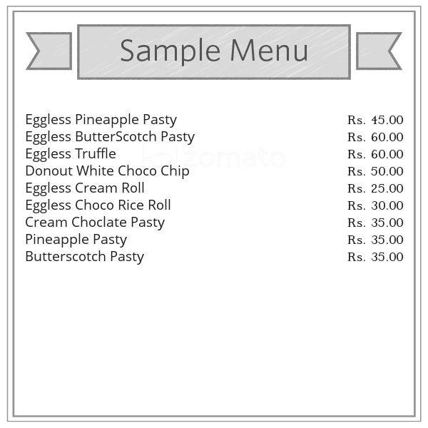 Amrit Confectioners menu