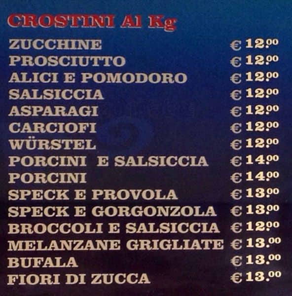 Menu di Pizza Fantasy 3 Pizzeria e Tavola Calda 