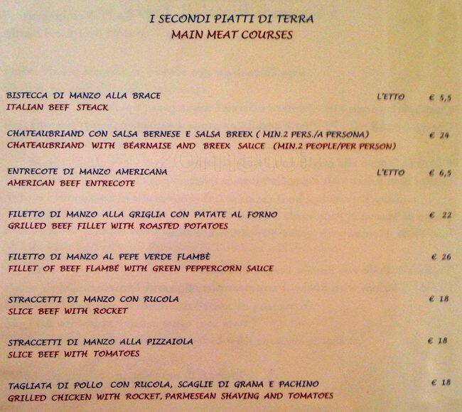 Menu di Papagio' 