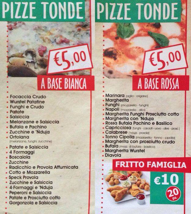 Pizza Italia a Roma Foto del Menu con Prezzi Zomato Italia