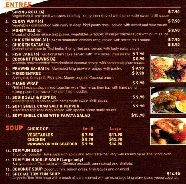 Nakhon Thai Restaurant Menu, Menu for Nakhon Thai Restaurant, Brighton