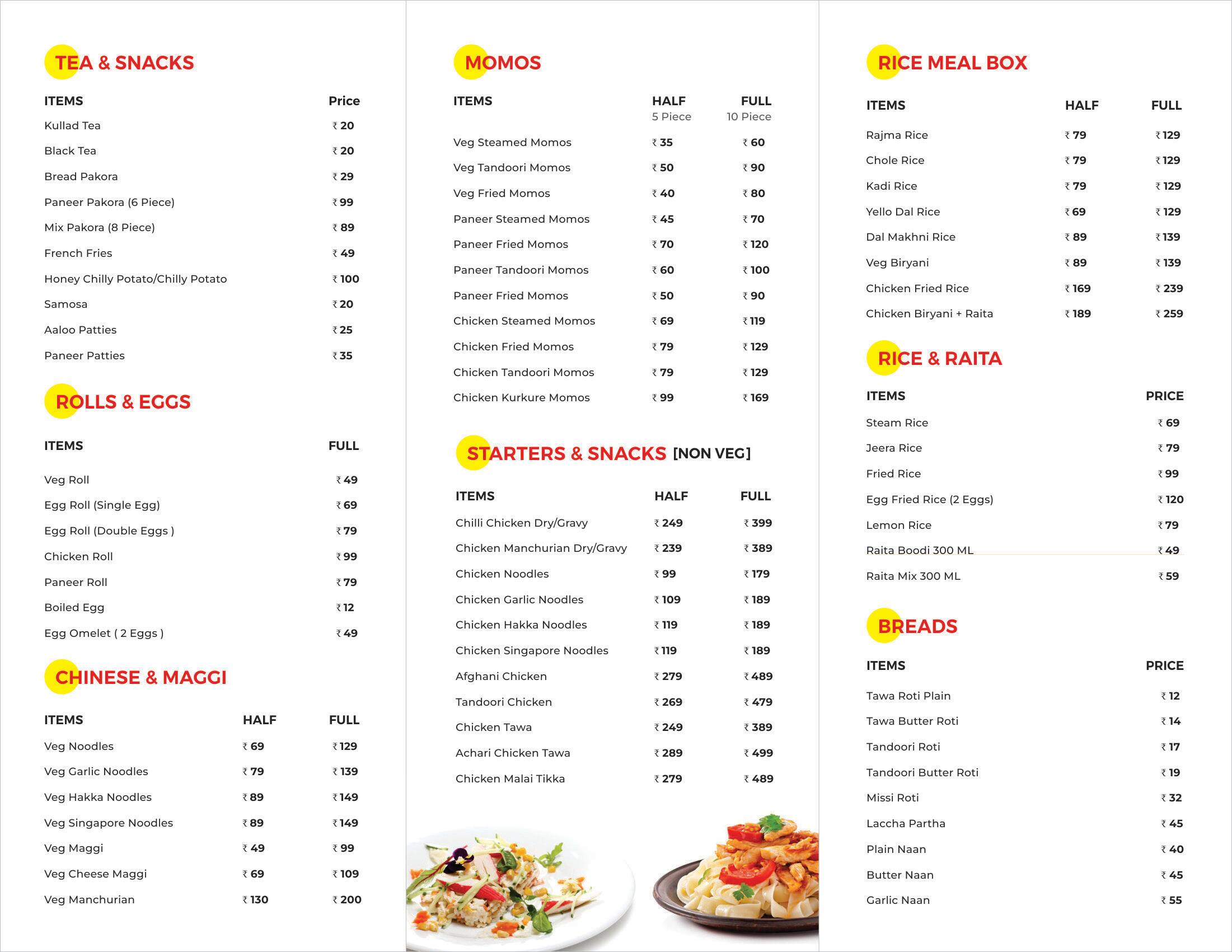 Menu of Foodies Junction, Alpha 2, Greater Noida