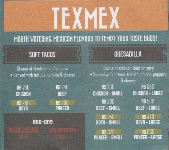 The Sandwich Factory menu