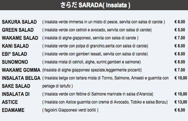 Menu di Sakura 