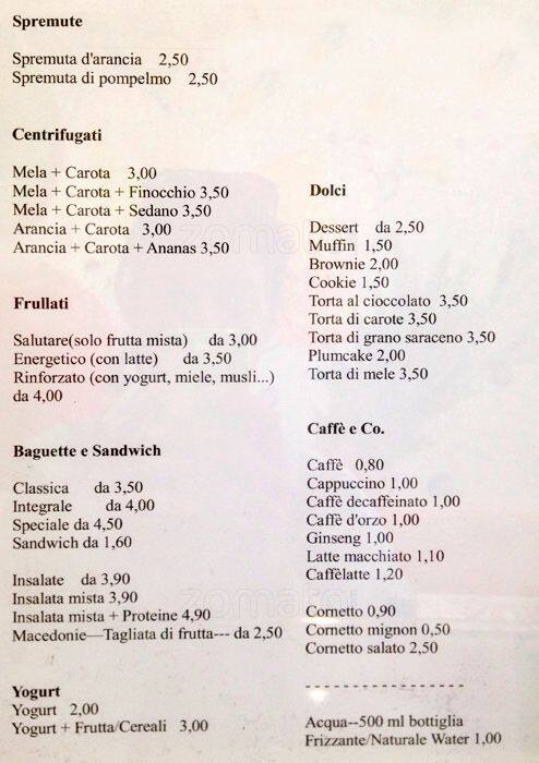 Menu di Fruitter 