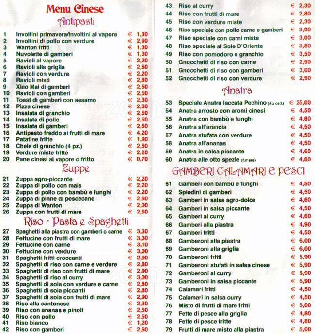 Menu di Bar Piramide 