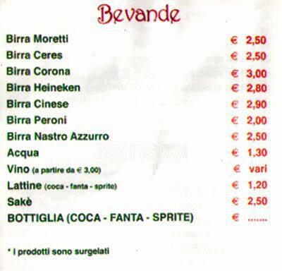 Menu di Bar Piramide 