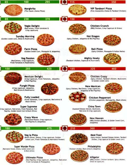 VIP Pizza Menu, Menu for VIP Pizza, NIT, Faridabad Zomato