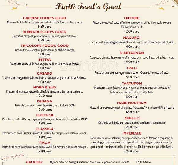 Menu di Food Good 