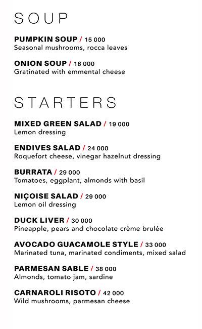 Merry Go Round menu