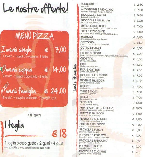 Menu di I Love Pizza 