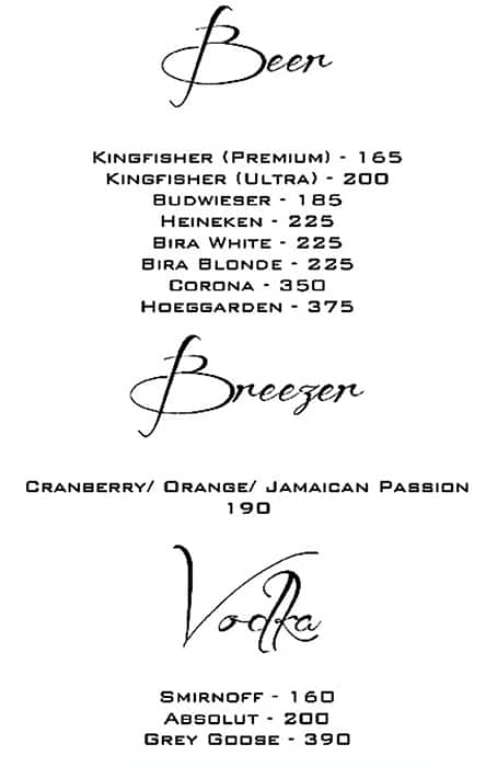 Asia 21 menu