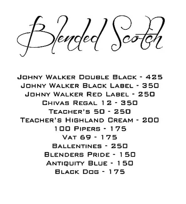 Asia 21 menu