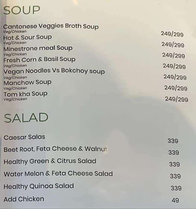 Menu at Cafe Mango Tree, Jalandhar