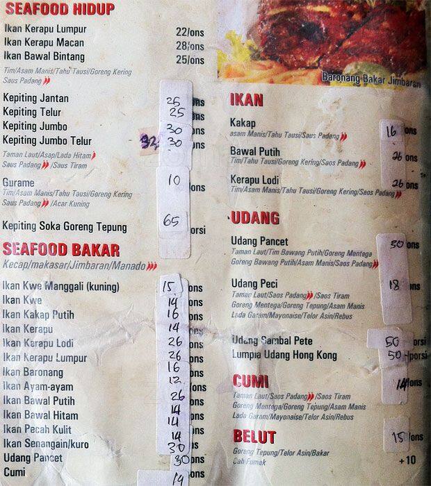Taman Laut Menu, Menu untuk Taman Laut, Bogor Timur, Bogor ...