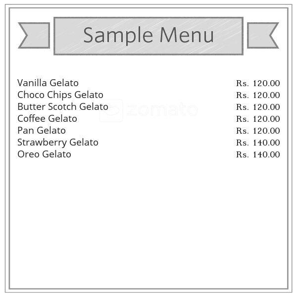 Gelato da vinci menu