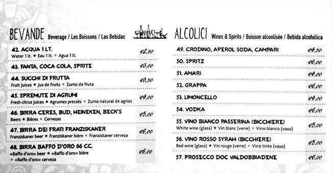 Menu di Mastro Ciccia 