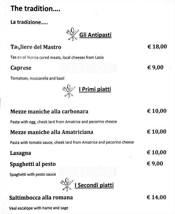 Menu di Mastro Ciccia 