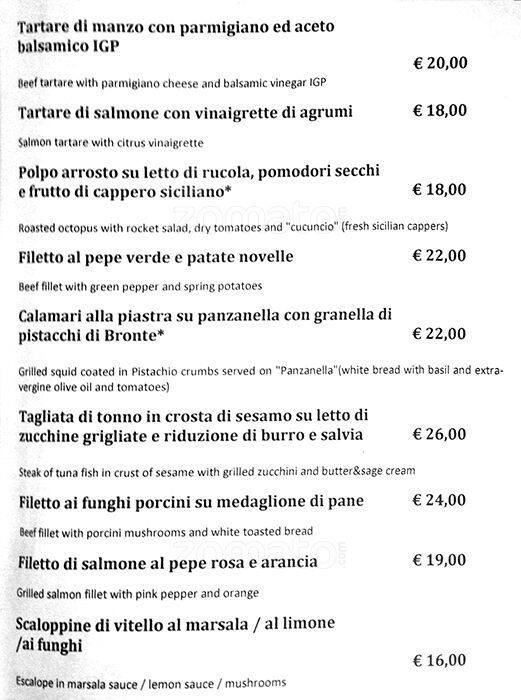 Menu di Mastro Ciccia 