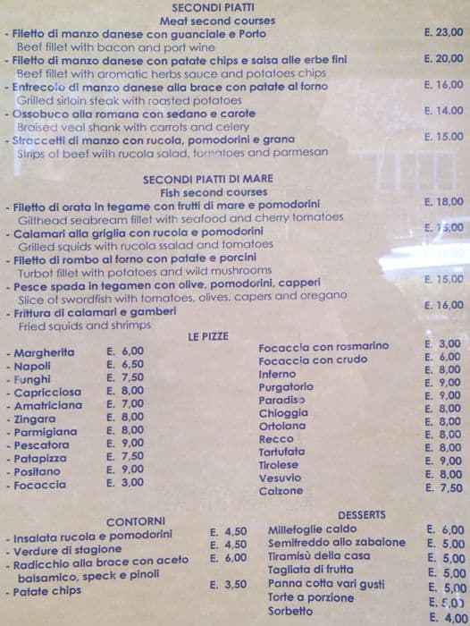 Scaramouche menu