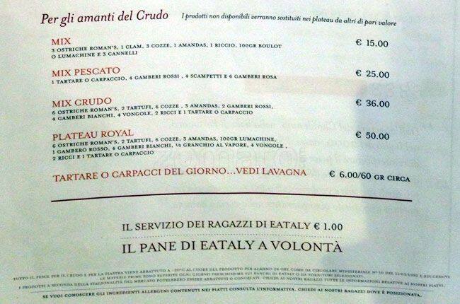 Menu di Il Pesce 