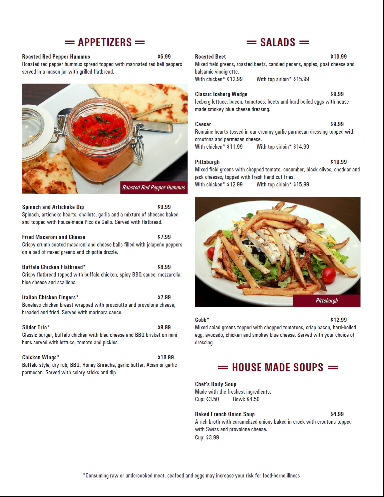 Madison's Bar and Grill Menu Urbanspoon/Zomato