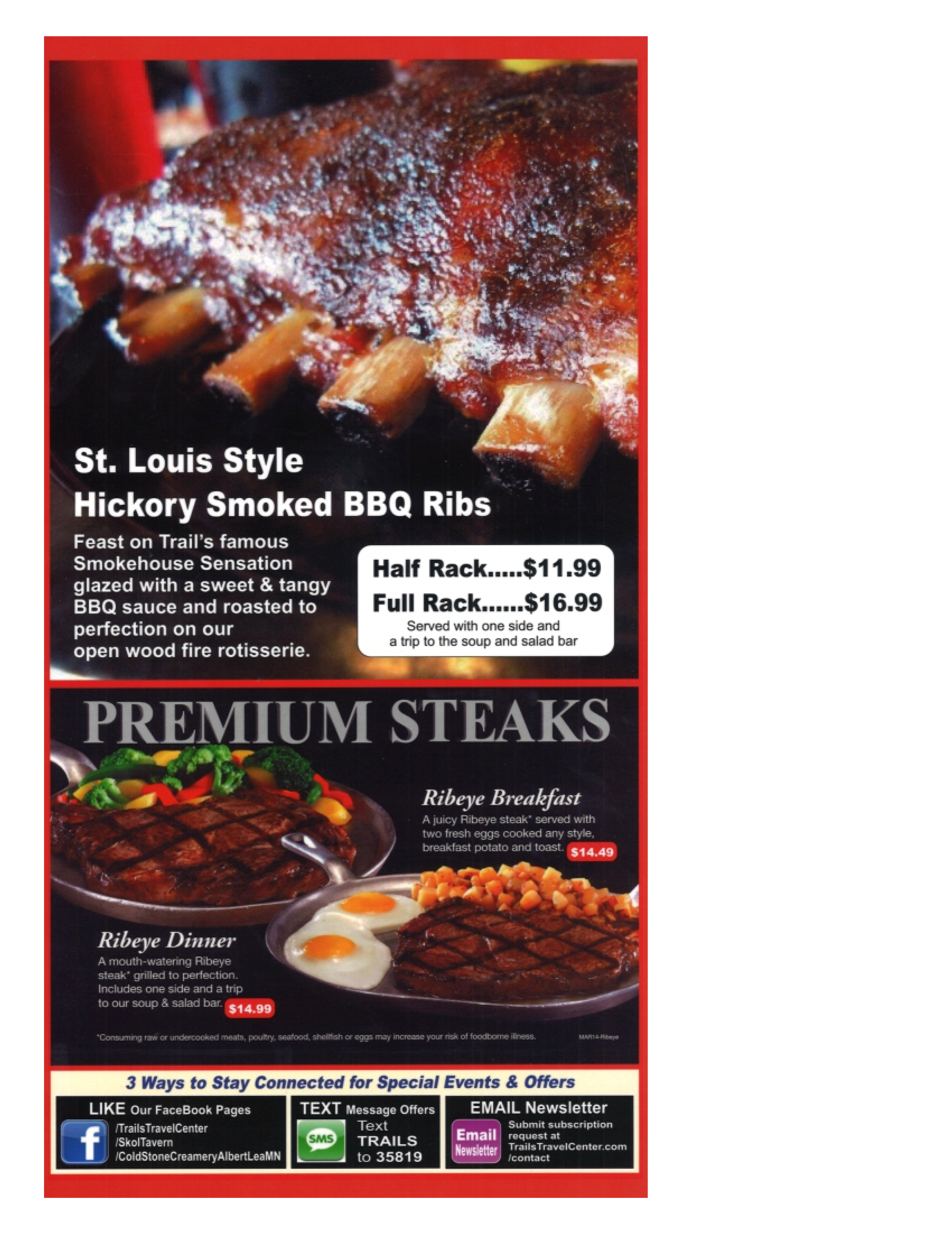 Menu at Iron Skillet pub & bar, Albert Lea