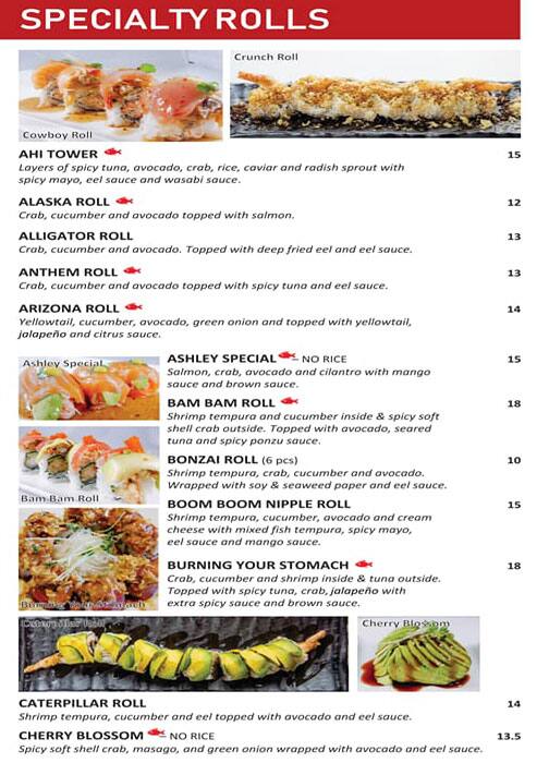 Hibiki Sushi Menu Menu For Hibiki Sushi Deep Ellum Dallas