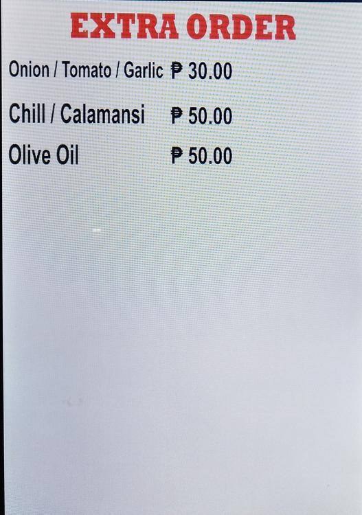 Carta de Red Sea Restaurant