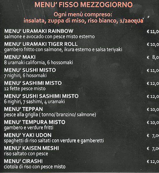 Menu di Japanese iki Restaurant 