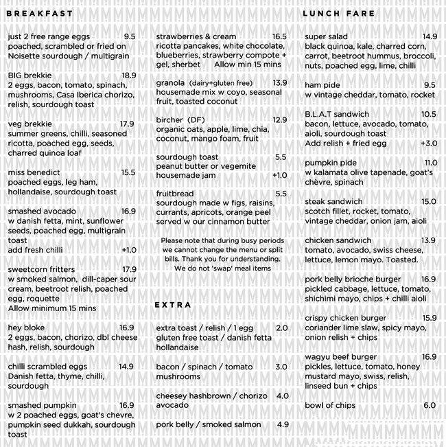 Miss Marie Menu, Menu for Miss Marie, Rosanna, Melbourne Urbanspoon