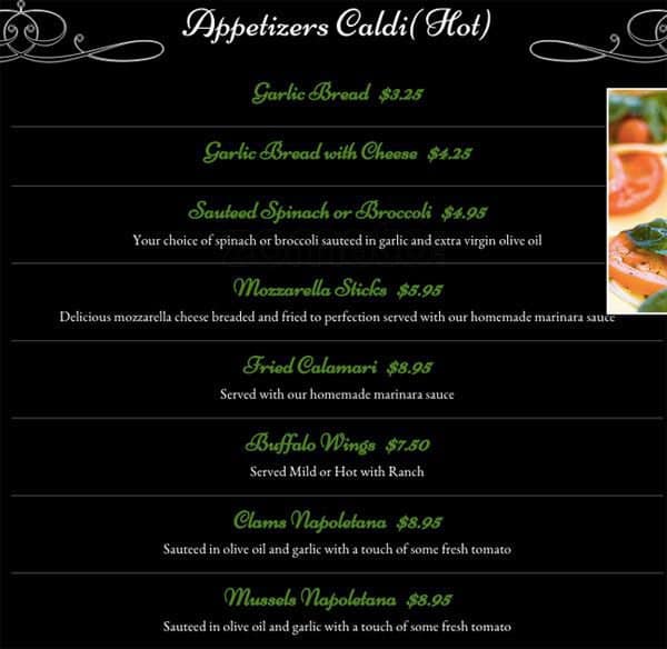 Portofino's Menu, Menu for Portofino's, Gastonia, Charlotte