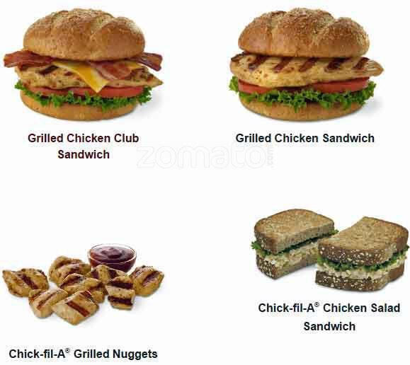 hamburguesas chick fil a menu
