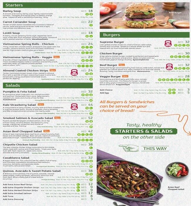 Kcal Healthy Fast Food Menu, Menu for Kcal Healthy Fast Food, Khalifa Park Area, Abu Dhabi Zomato