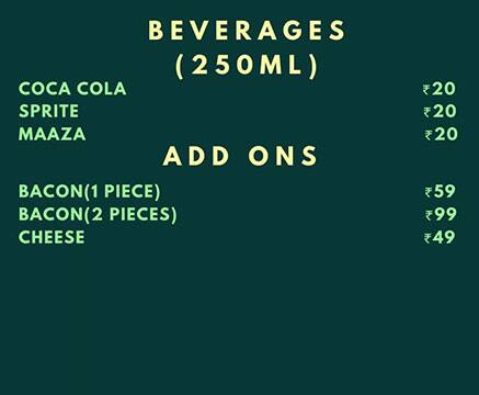 Papa Poncho menu