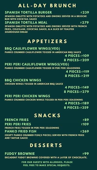 Papa Poncho menu