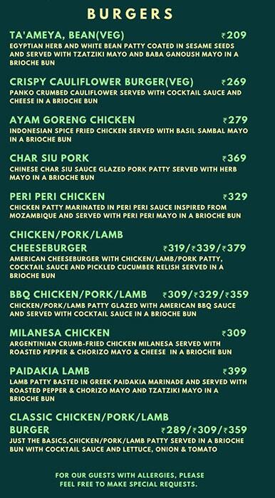 Papa Poncho menu