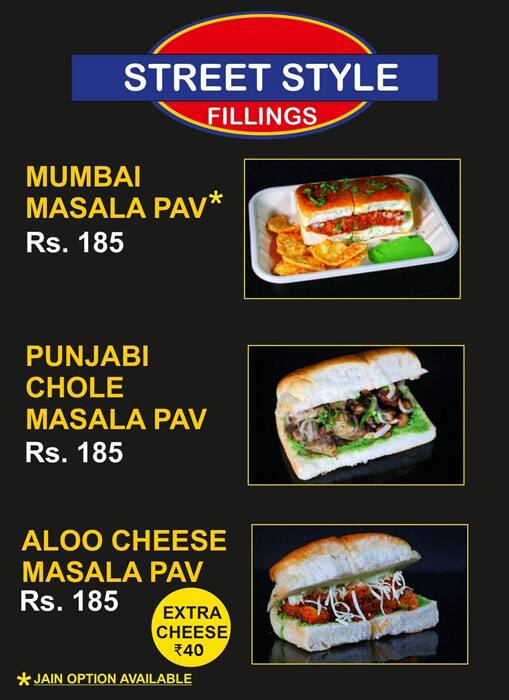 Menu of Masala Pav Library, Kandivali East, Mumbai