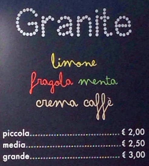 Menu di Bar Bianco 