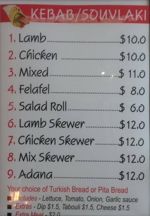 Clayton Kebab House Menu, Menu for Clayton Kebab House, Clayton