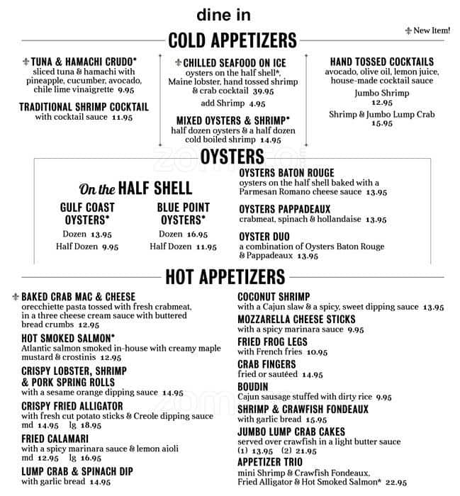 Image result for seafood kitchen menu