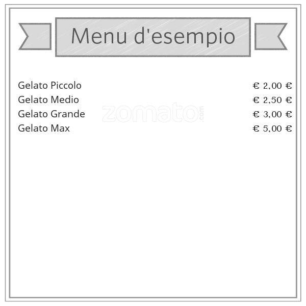 Menu di La Natura del Gelato 