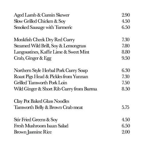 Kiln Menu, Menu for Kiln, Soho, London Zomato UK