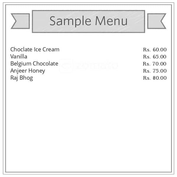 Menu at Shree Deep Ice Cream, Jamshedpur