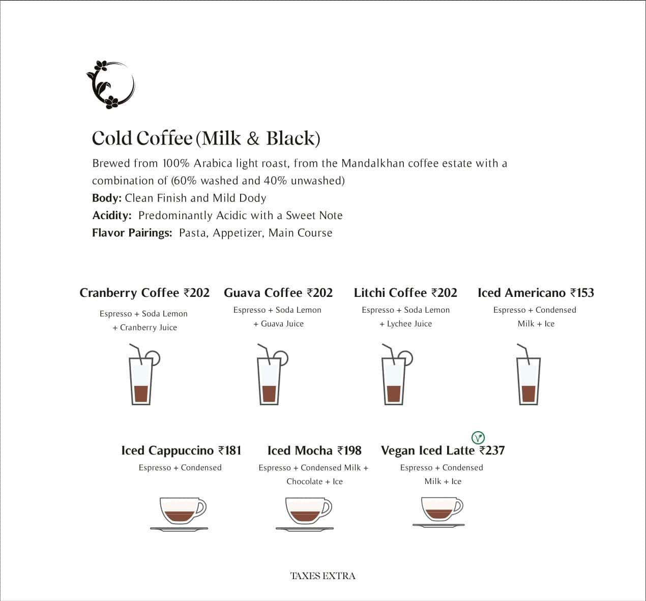 Roastery coffee house ! Kolkata menu