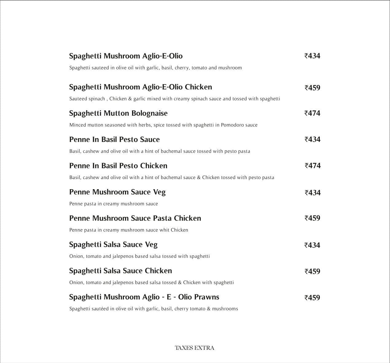 Roastery coffee house ! Kolkata menu