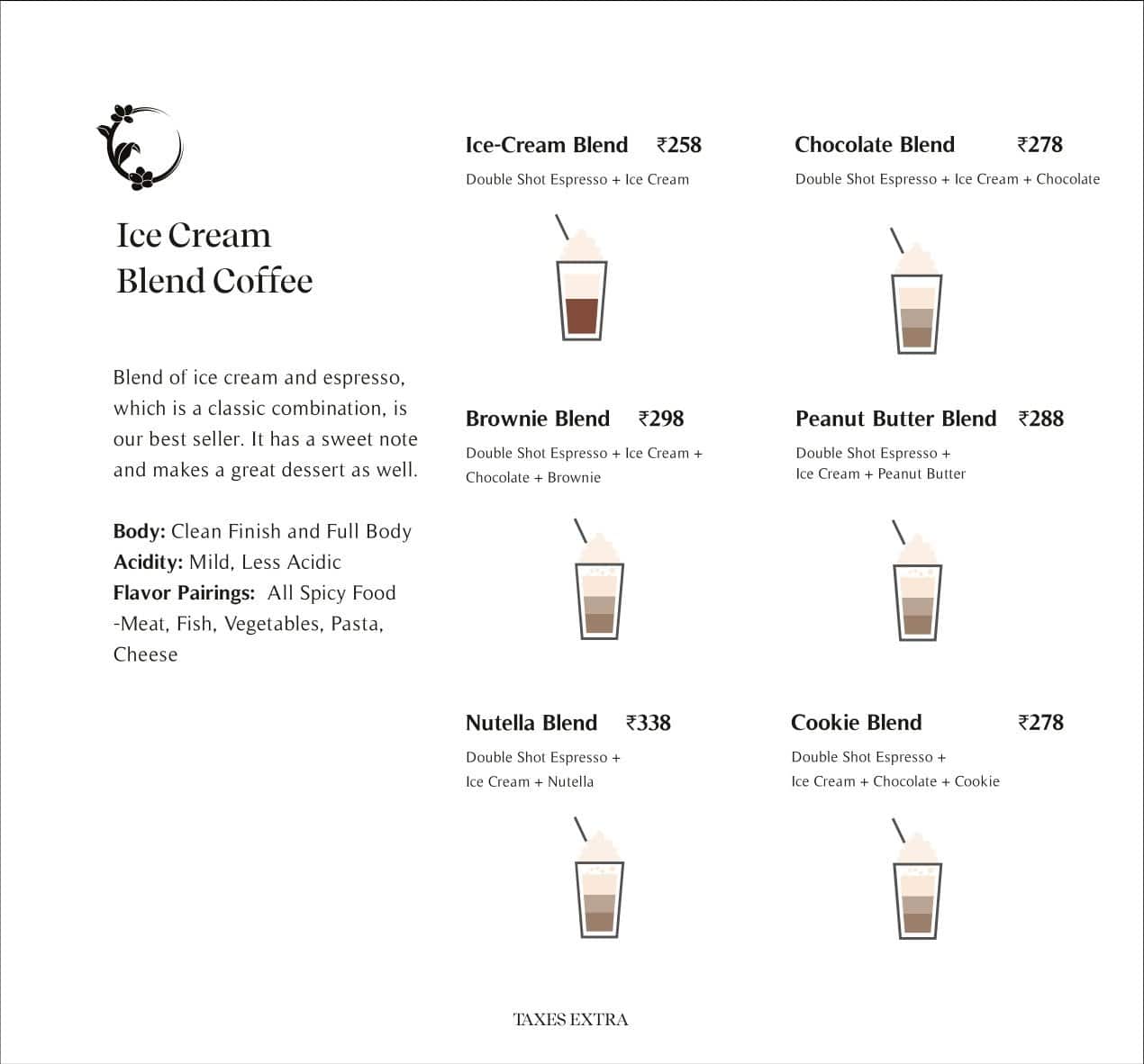 Roastery coffee house ! Kolkata menu