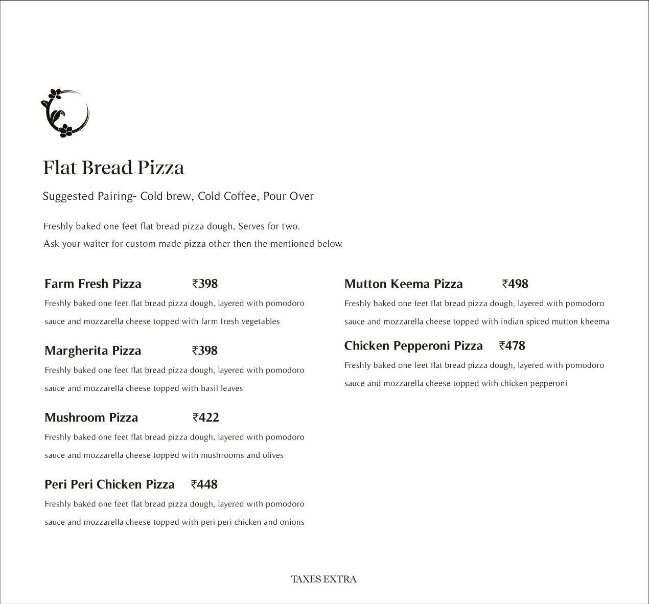 Roastery coffee house ! Kolkata menu
