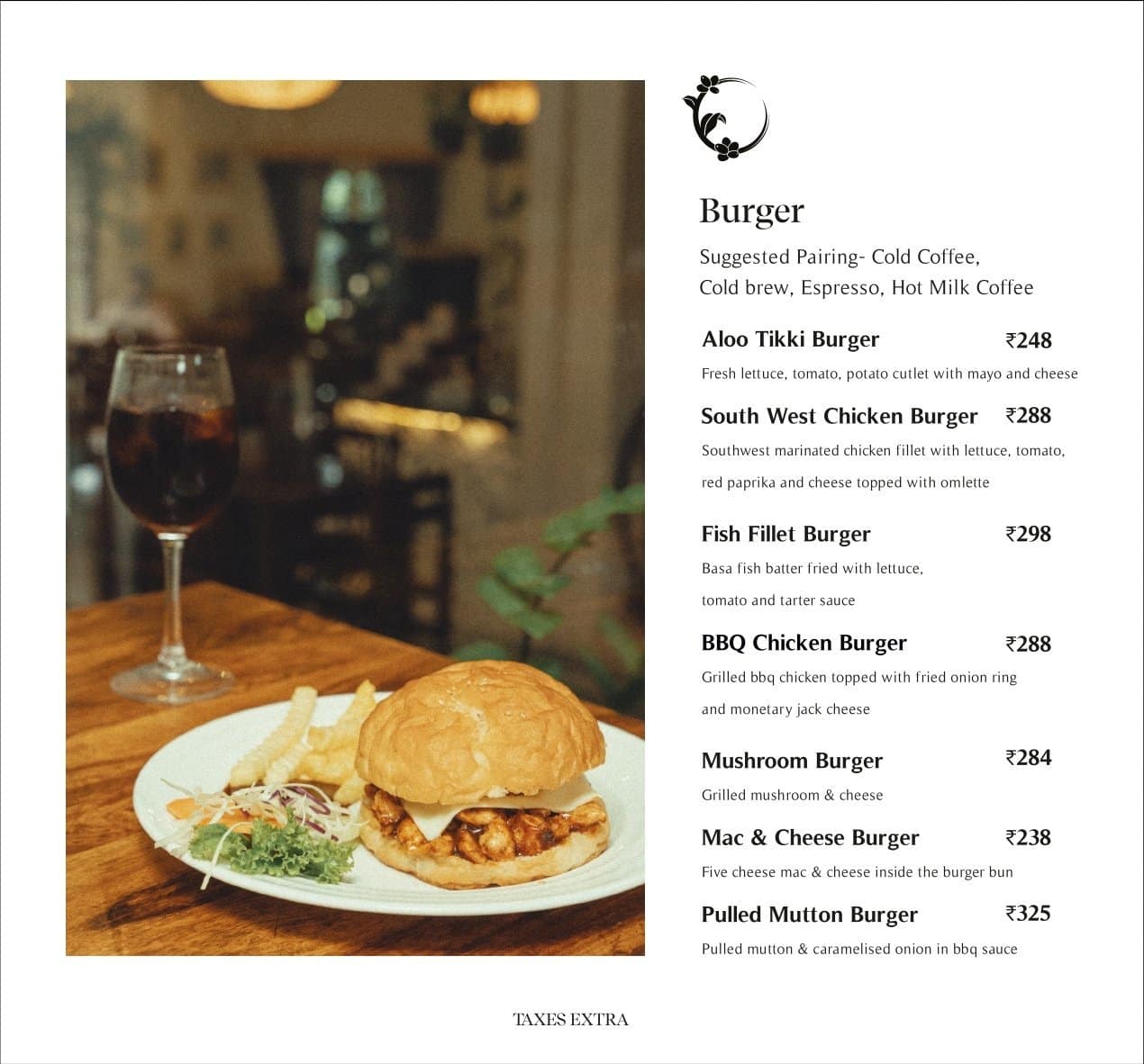 Roastery coffee house ! Kolkata menu